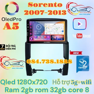 Màn Hình Android OLEDPRO A5 _ P450 theo xe Sorento 2007_2013, 10 inch và jack zin theo xe ..