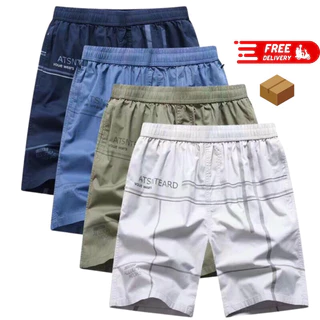 Quần short thô nam trung niên quần mặc nhà chất cotton vải mềm mịn nhiều màu