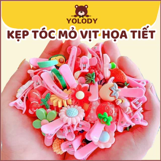 Set 10 kẹp tóc mỏ vịt Yolody cặp tóc dễ thương cho bé KT014