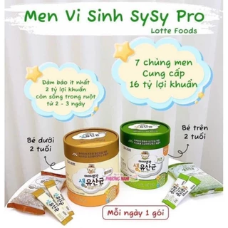 Men Vi sinh Trẻ Em Kids Sysy Pro Lotte Hàn Quốc Bổ Sung Lợi Khuẩn, Hỗ Trợ Tiêu Hóa Trẻ Biếng Ăn Hộp 60 gói x2g