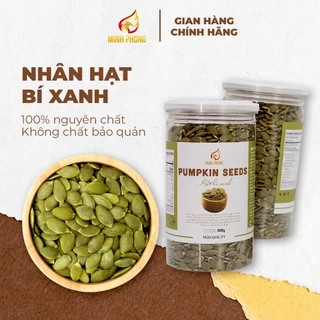 Hạt Bí Xanh Tách Vỏ - 100% Nhân Hạt Bí Làm Sữa, Làm Bánh, Chế Biến Món Ăn - Nhân Hạt Bí Minh Phong Farm 500g