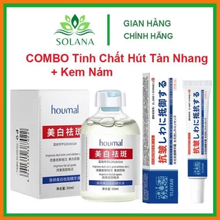 (COMBO)Tinh Chất Hút Tàn Nhang Đồi Mồi HOUMAL Kem Giảm Nám, Xóa Nhăn Trẻ Hóa Da Nâng Cơ Da Mặt Hết Chảy Xệ - Solana Viet