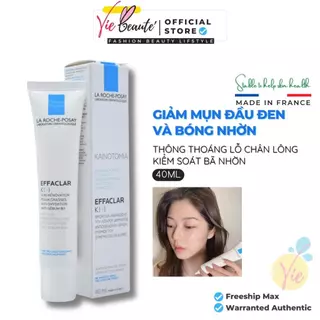 [Mã COSBAUH3 giảm 8% đơn 300K] Kem dưỡng la roche posay effaclar k+ giảm mụn đầu đen và giảm bóng nhờn 40ml