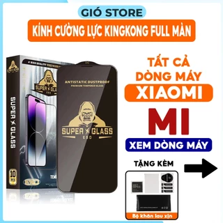 Kính cường lực Xiaomi KingKong Mi 9 9T 10 10T 11 11T 12 12T Lite Pro NE CC9 4G 5G, miếng dán bảo vệ full màn hình