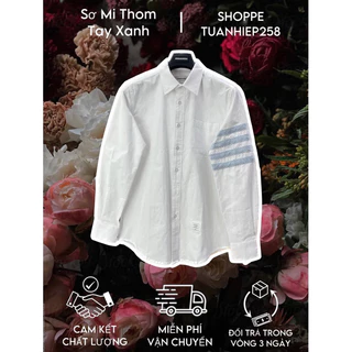 ⚡️[Hight Quality]- Sơ Mi Thom - Sơ Mi Thom Check Kẻ Tay Xanh 907 Vải Oxford Hottrend 2023 Hàng Cao Cấp Chuẩn Hàng Loại 1