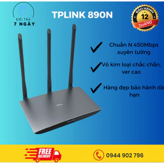 [ BẢO HÀNH 12T] Bộ Phát WiFi 3 râu TPLINK 880N/890N Sóng Xuyên Tường chuẩn tốc độ 450 Mbps, router wifi - USED 95%