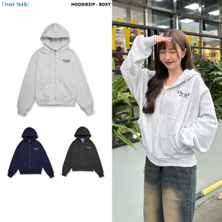 Áo khoác Kéo Khoá THÊU BASIC - Hoodie Zip Form OVERSIZE DÁNG RỘNG Nam Nữ Local Brand Owner