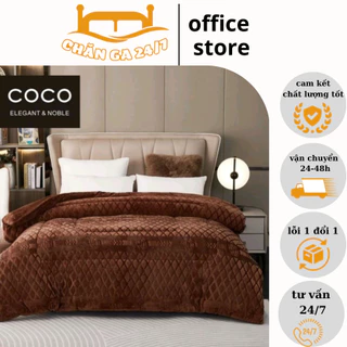 Chăn Nỉ Lông Thỏ COCO Siêu Ấm, Mền COCO Dày Mịn, Kích Thước 2mx2m3 - Hàng Xuất Nhật