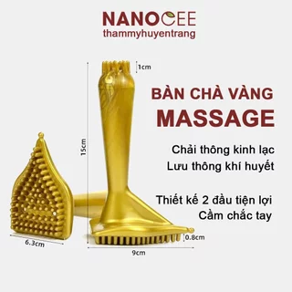 Bàn Chà (Vàng) Massage Đả Thông Kinh Lạc Dùng Trong Spa Đông Y - NANOCEE OFFICIAL