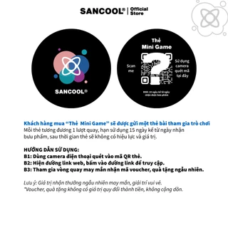 Thẻ Mini Game Local Brand Sancool, Vé Tham Gia Quay Thưởng