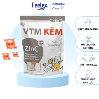 Viên uống bổ sung Kẽm ZinC VTM hỗ trợ tăng cường sức đề kháng - gói 30 viên