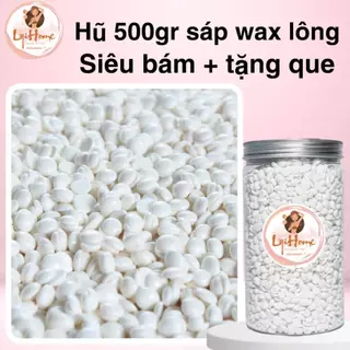 [CHE TÊN] HŨ 500G Sáp Wax Lông cao cấp LYIHOME, Siêu Bám Lông tẩy mọi loại da dễ sử dụng tặng que