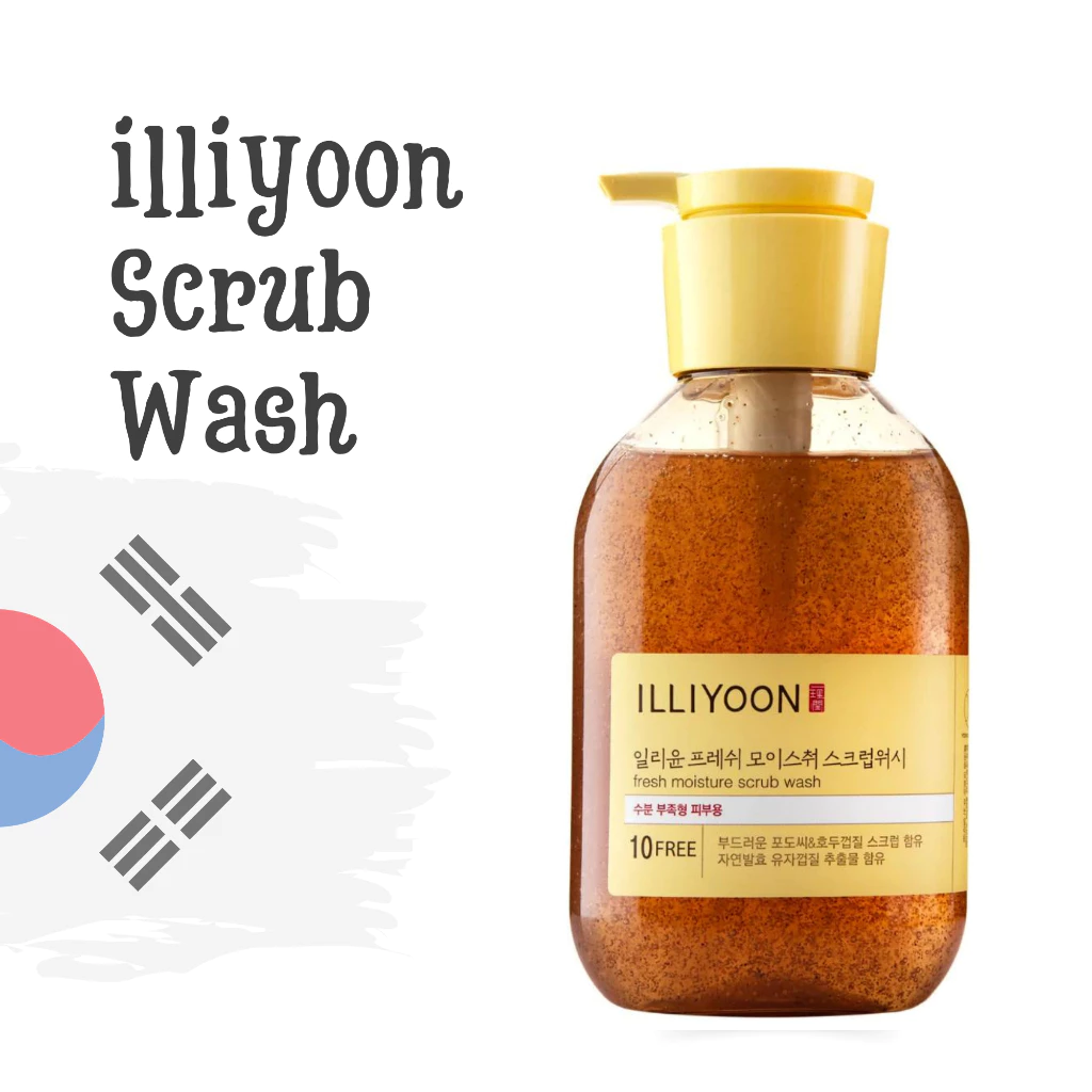 Sữa tắm illiyoon Fresh Moisture Scrub Wash 2in1 loại bỏ da chết, làm trắng và sáng da