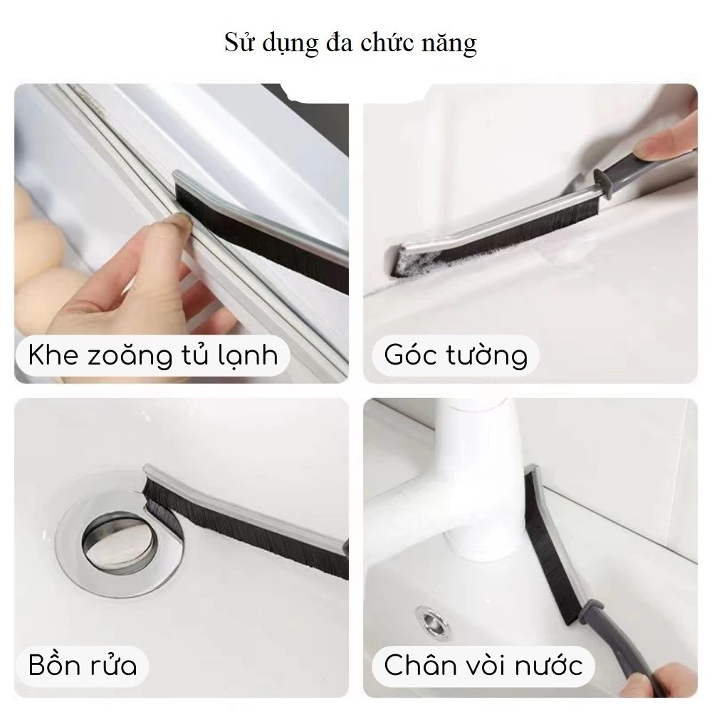 Bàn chải vệ sinh khe hở góc chết đa năng nhỏ gọn tiện lợi 24cm