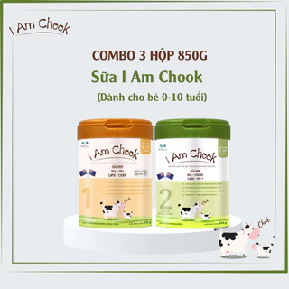 (COMBO 3 HỘP) Sữa I Am Chook Số 1, Số 2 - lon 850g