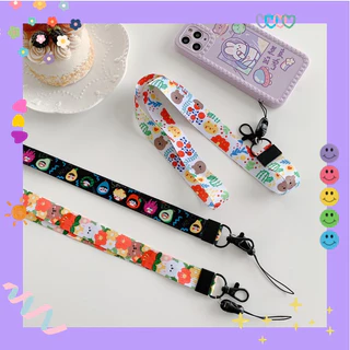 Dây strap đeo cổ 🌸 gắn điện thoại /chìa khoá cute 🌿 (nhiều mẫu)