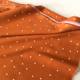 Vải Chéo Thái Chấm Bi Nhí Khổ 1m5 - Chất Mềm Rũ, Co Giãn Nhẹ 4 Chiều - May Đầm, Đồ Bộ, Đồ Thiết kế