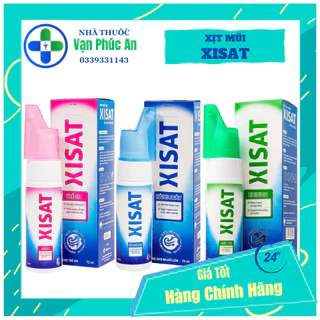 Xịt Mũi Nước Biến Sâu Xisat Các Loại Cho Trẻ Em Và Người Lớn 75ml - Làm Sạch Bụi Bẩn Ra Khỏi Mũi