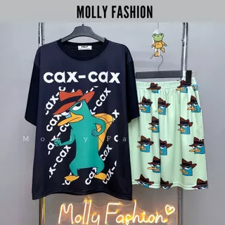 Set đồ bộ hoạt hình ❤️ Bộ mặc nhà Cartoon PÉRRY CAX form rộng Freesize Molly Fashion