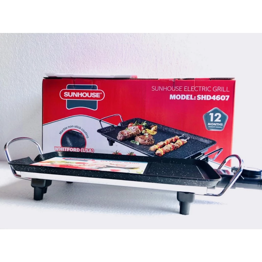 Bếp nướng điện không khói SUNHOUSE 4607 kích thước 50cm x 21cm công suất 1500w
