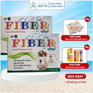 Thực phẩm bổ sung chất xơ cải thiện tình trạng táo bón  ăn khó tiêu Fiber Intend hộp 20 gói