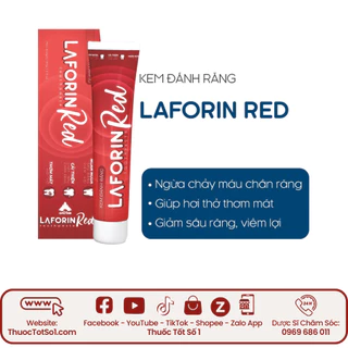 Kem Đánh Răng LAFORIN RED - Hỗ Trợ Ngăn Ngừa Nhiệt Miệng, Giúp Hơi Thở Thơm Mát | (tuýp 110g)