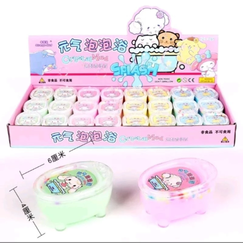 slime mini họa tiết cute bồn tắm