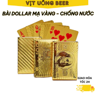 Bài Dollar - Bài Đô La Mạ Vàng - Bài Nhựa PVC - Chống Thấm Nước