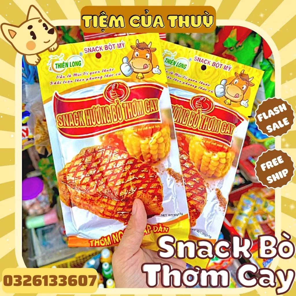 5 Gói Snack Bò Miếng Thơm Cay HOT  💯đồ ăn vặt Hằng Đại, Que Tăm Cay Cổng Trường