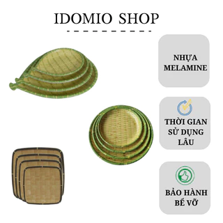 Dĩa Nhựa Bún Đậu Giả Tre Nhiều Size