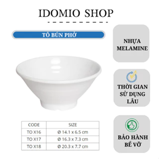 Tô Nhựa Melamine Màu Trắng