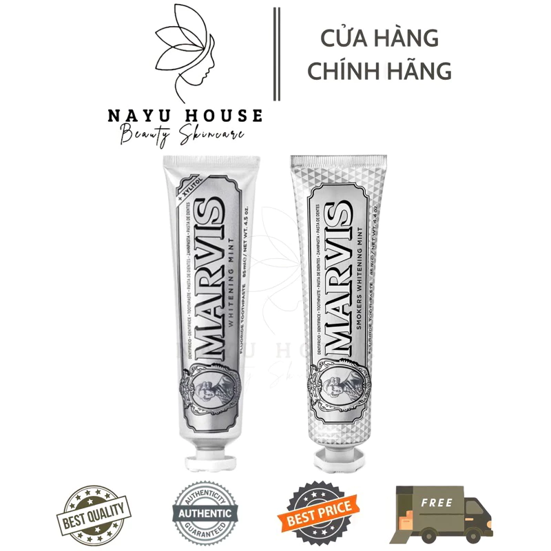 [HÀNG CÔNG TY] KEM ĐÁNH RĂNG MARVIS SMOKER WHITENING MINT 85ML