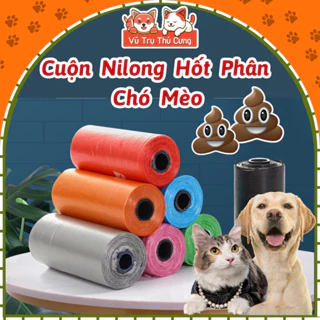 Combo 5 cuộn túi nilong đựng phân Chó mèo size nhỏ, Dọn vệ sinh cho thú cưng
