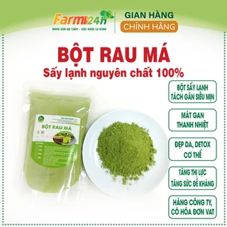 Bột rau má nguyên chất 100%, siêu mịn, làm đẹp da, detox, hỗ trợ tiêu hóa, hàng công ty Farm24h [250 gr - 500 gr]