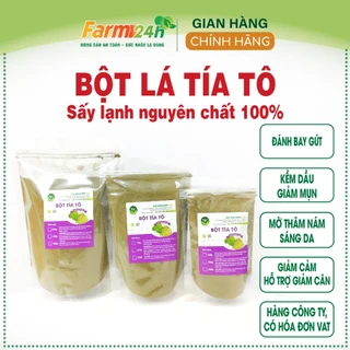 [500g] Bột lá tía tô sấy lạnh nguyên chất cứu tinh cho người bị gout, dưỡng da, đẹp dáng, giải cảm, giảm ho | Farm24h