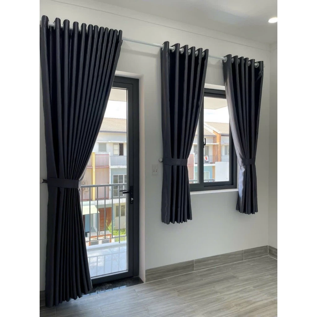 Rèm Cửa Sổ XÁM GHI, Rèm cửa chống nắng, Rèm ngăn lạnh, cản sáng 96%, rèm decor - MÀN CỬA NGỌC CHÂU