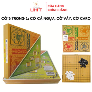 Bàn cờ 3 trong 1 gồm Cờ vây, Cờ caro, Cờ cá ngựa LIÊN HIỆP THÀNH, Hàng cao cấp chính hãng, Đồ chơi trẻ em