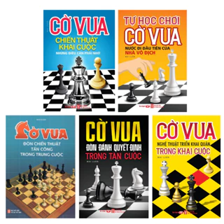Sách - Combo 5 cuốn sách dạy chơi cờ vua (Cờ vua Khai cuộc+ trung cuộc+ Tàn cuộc+ Quyết định + Nước Đầu Tiên - Trí Việt