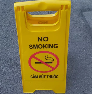 Biển cảnh báo chữ A  cấm hút thuốc NO SMOKING