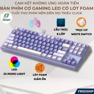 Bàn Phím Cơ Máy Tính Gaming MECHANICAL X87 LED 25 Chế Độ Trục Cơ White Switch