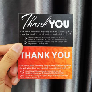 Thiệp Cảm Ơn Khách Hàng Thank You Card 100 cái siêu rẻ