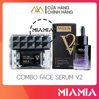 Combo Kem Face Collagen DNA Cá Hồi V2 Lớn và Serum Tinh Chất Ampoule V2 chính hãng MeeA Organic