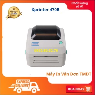 Máy in nhiệt Xprinter XP- 470B kết nối điện thoại / máy tính in đơn hàng Shopee, các sàn TMĐT, tem nhãn vận chuyển