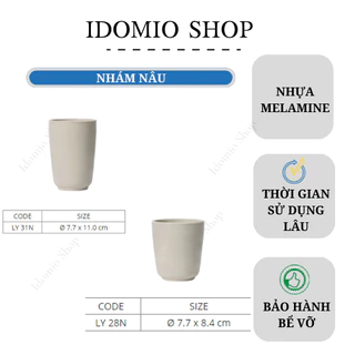 Ly Nhựa Melamine Nhám Nâu Nhiều Size