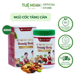 Bột Ngũ Cốc Tăng Cân Tuệ Minh 25 loại hạt dinh dưỡng cao cấp – Hiệu Quả Cho Người Gầy - hộp 500g.