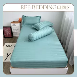 Bộ ga giường 4 món CF95 kèm vỏ gối ôm Cotton 3F Khách sạn REE Bedding đủ size nệm 1m2, 1m4, 1m6, 1m8