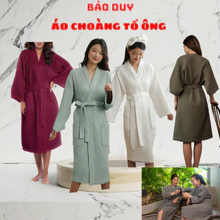 Áo Choàng Tắm Bảo Duy -100% Thun Cotton Tổ Ông- Áo Choàng Tắm Khách Sạn Cao Cấp - Aó Choàng Spa - Siêu Thâm Hút