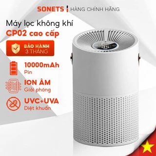 Máy Lọc Không Khí SONETS Máy Khử Khuẩn Cao Cấp CP02 Diệt Khuẩn Bằng Tia UVA+UVC+Ion Âm Bộ Lọc Hepa Điều Hòa Không Khí