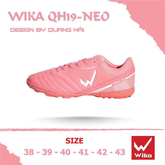 Giày Đá Bóng Wika Quang Hải Qh19 Neo Chính Hãng Cho Sân Cỏ Nhân Tạo,Khâu Toàn Bộ Đế