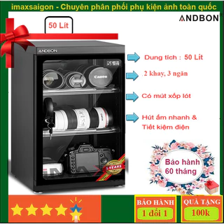 TỦ CHỐNG ẨM ANDBON AB-50C, 50 LÍT + QUÀ TẶNG